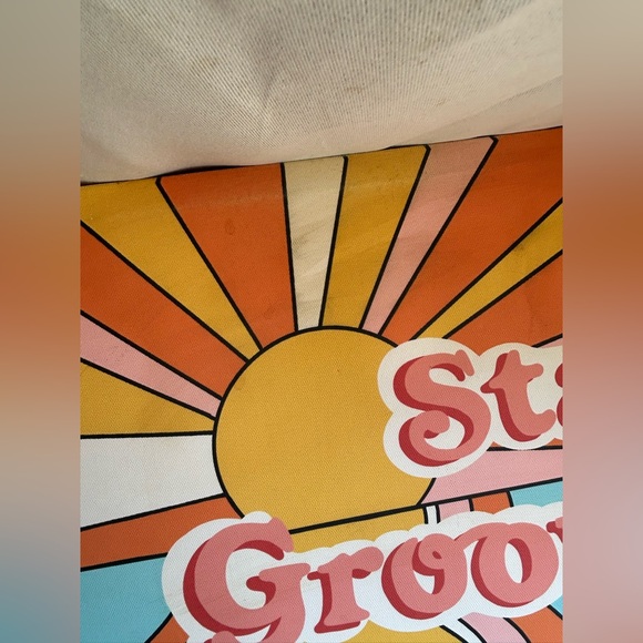 Boho Home Decor Stay Groovy Canvas Wall Art Retro Sunburst Bohemian Room Decor - Picture 4 of 11